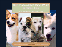 Tablet Screenshot of manayunkdogpark.com